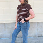 Espresso Charm Knit Top - The Pink Pineapple 850