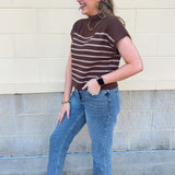 Espresso Charm Knit Top - The Pink Pineapple 850