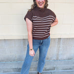 Espresso Charm Knit Top - The Pink Pineapple 850