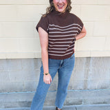 Espresso Charm Knit Top - The Pink Pineapple 850