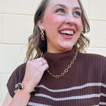 Espresso Charm Knit Top - The Pink Pineapple 850
