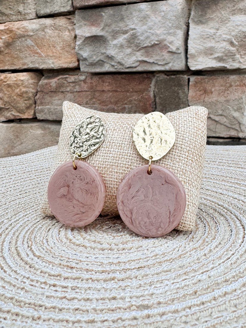 Evening Chic Gold Taupe Earrings - The Pink Pineapple 850