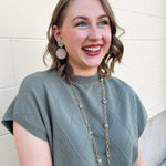 Evening Chic Gold Taupe Earrings - The Pink Pineapple 850