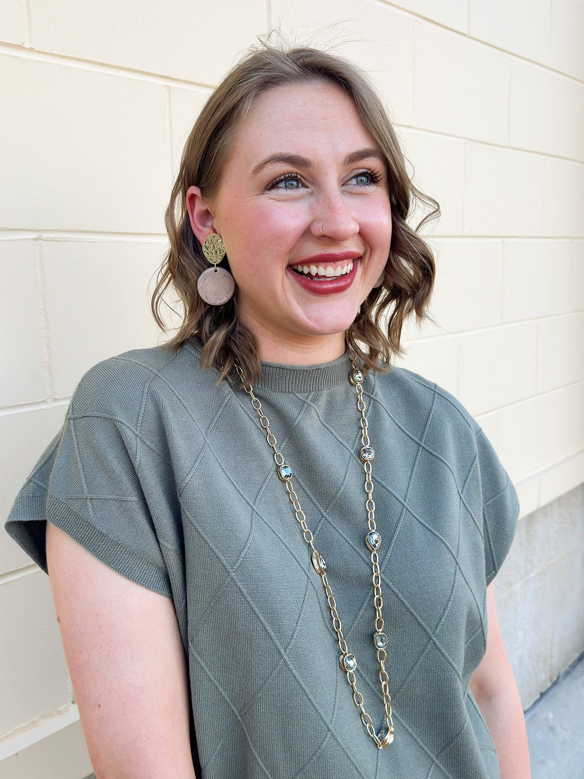 Evening Chic Gold Taupe Earrings - The Pink Pineapple 850