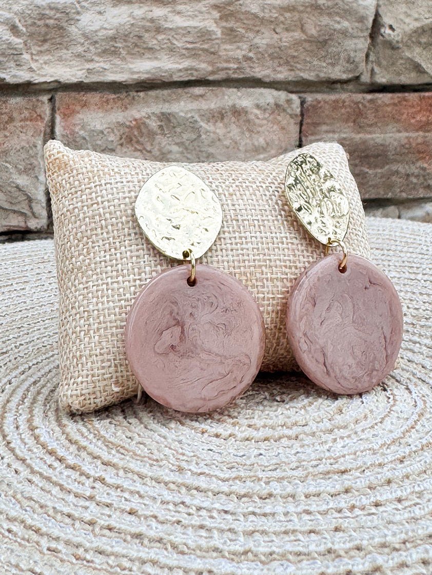 Evening Chic Gold Taupe Earrings - The Pink Pineapple 850