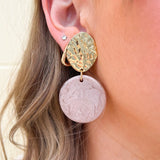 Evening Chic Gold Taupe Earrings - The Pink Pineapple 850