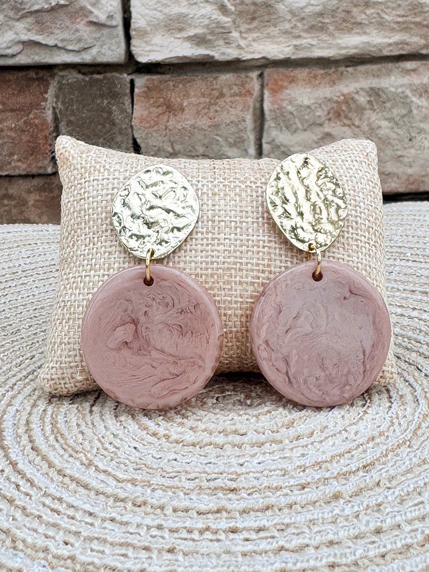 Evening Chic Gold Taupe Earrings - The Pink Pineapple 850