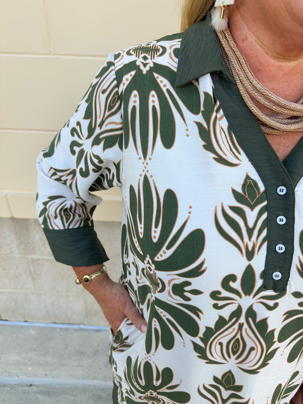 Evergreen Charm Mini Dress - The Pink Pineapple 850