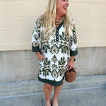 Evergreen Charm Mini Dress - The Pink Pineapple 850