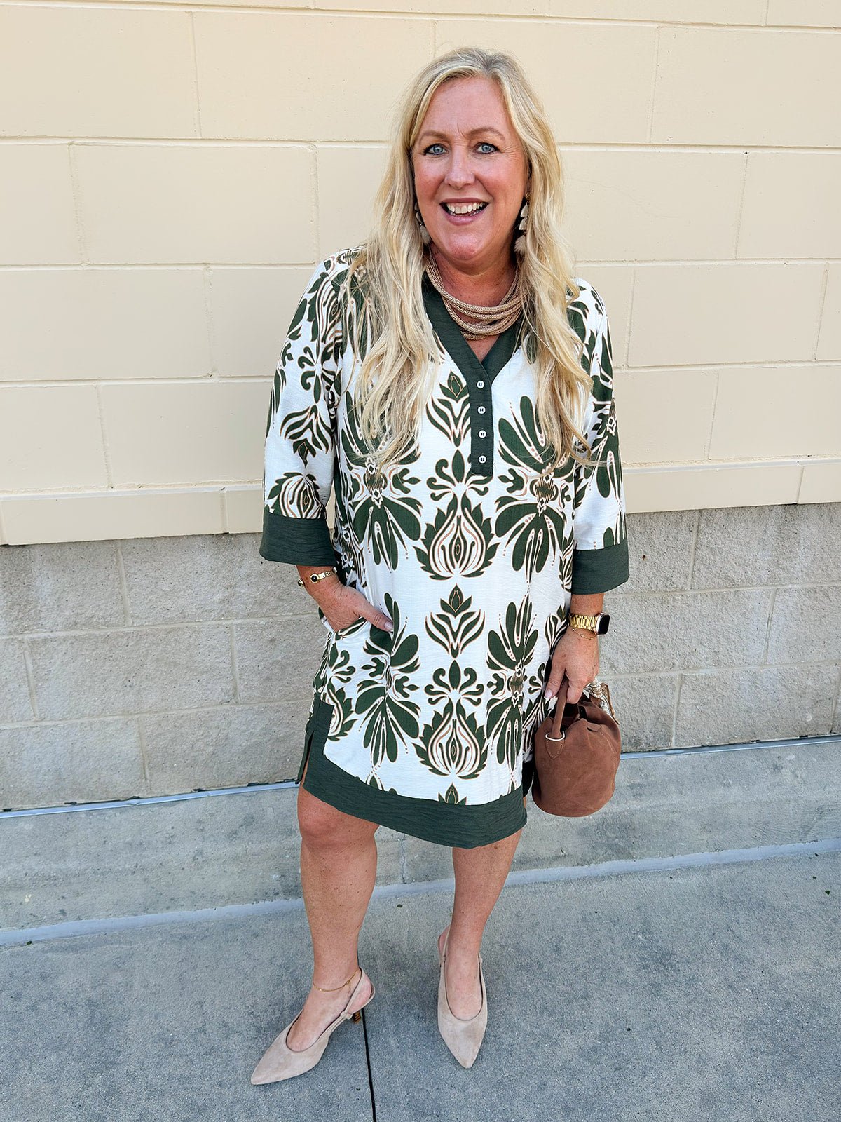 Evergreen Charm Mini Dress - The Pink Pineapple 850