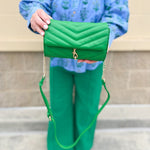 Evergreen Luxe Quilted Crossbody - The Pink Pineapple 850