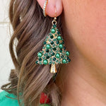 Evergreen Pearl Christmas Tree Dangle Earrings - The Pink Pineapple 850