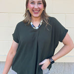 Evergreen Texture Top - The Pink Pineapple 850