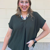 Evergreen Texture Top - The Pink Pineapple 850