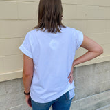 Everyday Edit Rolled Sleeve Tee – White - The Pink Pineapple 850