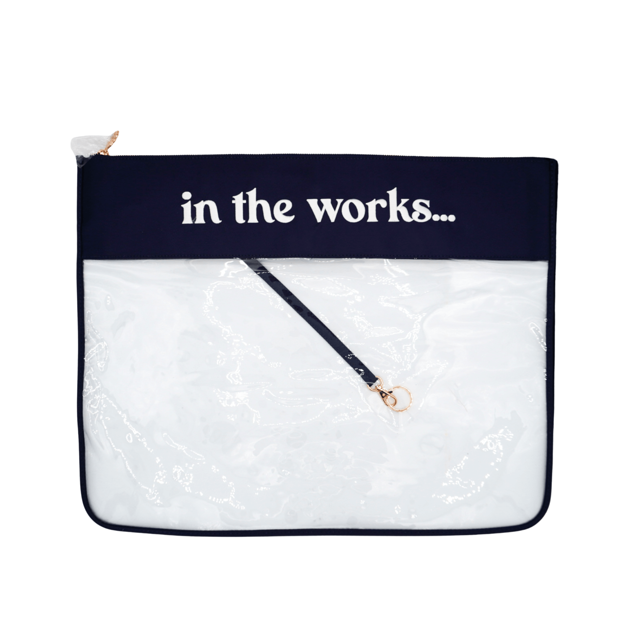 Extra Large In The Works Project Bag | Navy - The Pink Pineapple 850