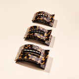 [TELETIES] Flat Rectangle Hair Clip – Medium Tortoise