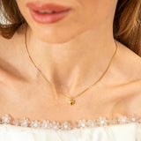 Brenda Grands Tiny Gold Puffy Heart Necklace