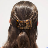 [TELETIES] Flat Rectangle Hair Clip – Small Tortoise