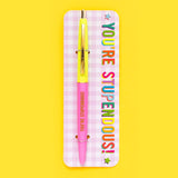 Pen Card - "You're Stupendous" - Pink + Yellow