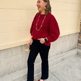 Falling For Texture Quilted Top in Burgundy - The Pink Pineapple 850