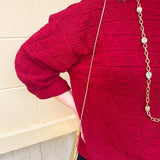 Falling For Texture Quilted Top in Burgundy - The Pink Pineapple 850