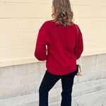 Falling For Texture Quilted Top in Burgundy - The Pink Pineapple 850