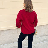 Falling For Texture Quilted Top in Burgundy - The Pink Pineapple 850