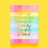 "Darling..." Notebook Colorful Gingham