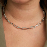 Silver Twisted Links Necklace