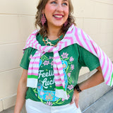 Feelin' Lucky Horseshoe Tee - The Pink Pineapple 850