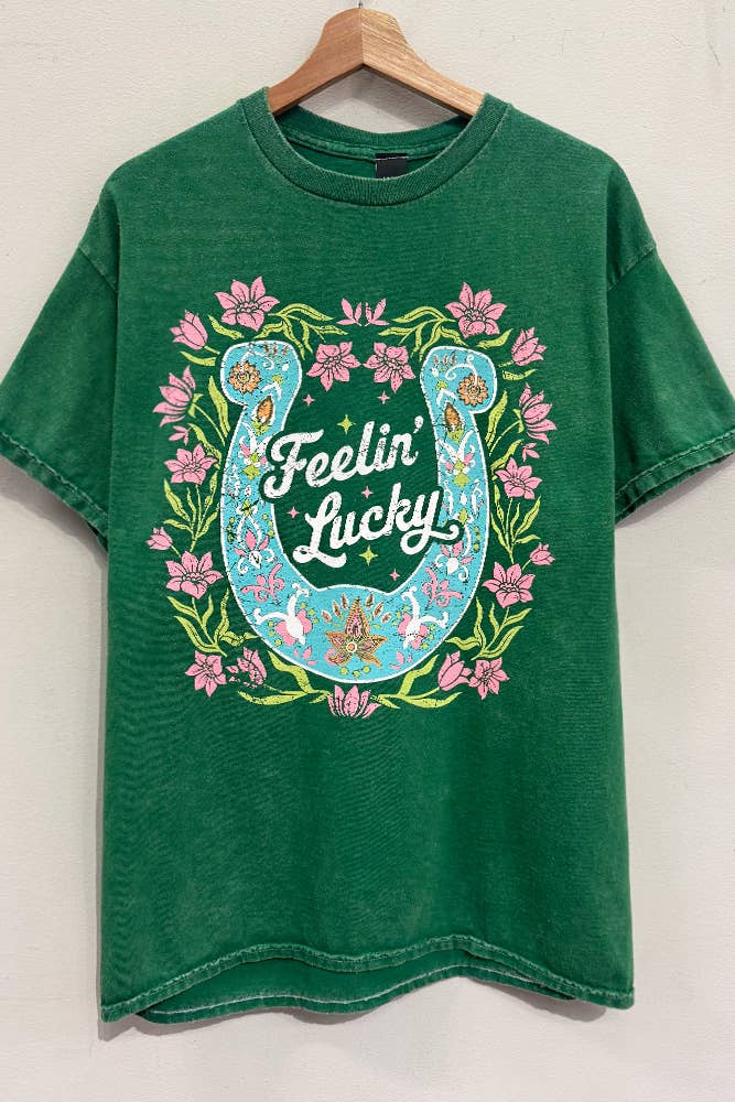 Feelin' Lucky Horseshoe Tee - The Pink Pineapple 850