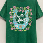 Feelin' Lucky Horseshoe Tee - The Pink Pineapple 850