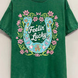 Feelin' Lucky Horseshoe Tee - The Pink Pineapple 850