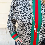 Festive Feline Stripe Detail Knit Top - The Pink Pineapple 850