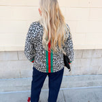 Festive Feline Stripe Detail Knit Top - The Pink Pineapple 850