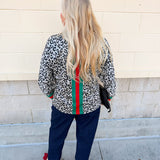 Festive Feline Stripe Detail Knit Top - The Pink Pineapple 850