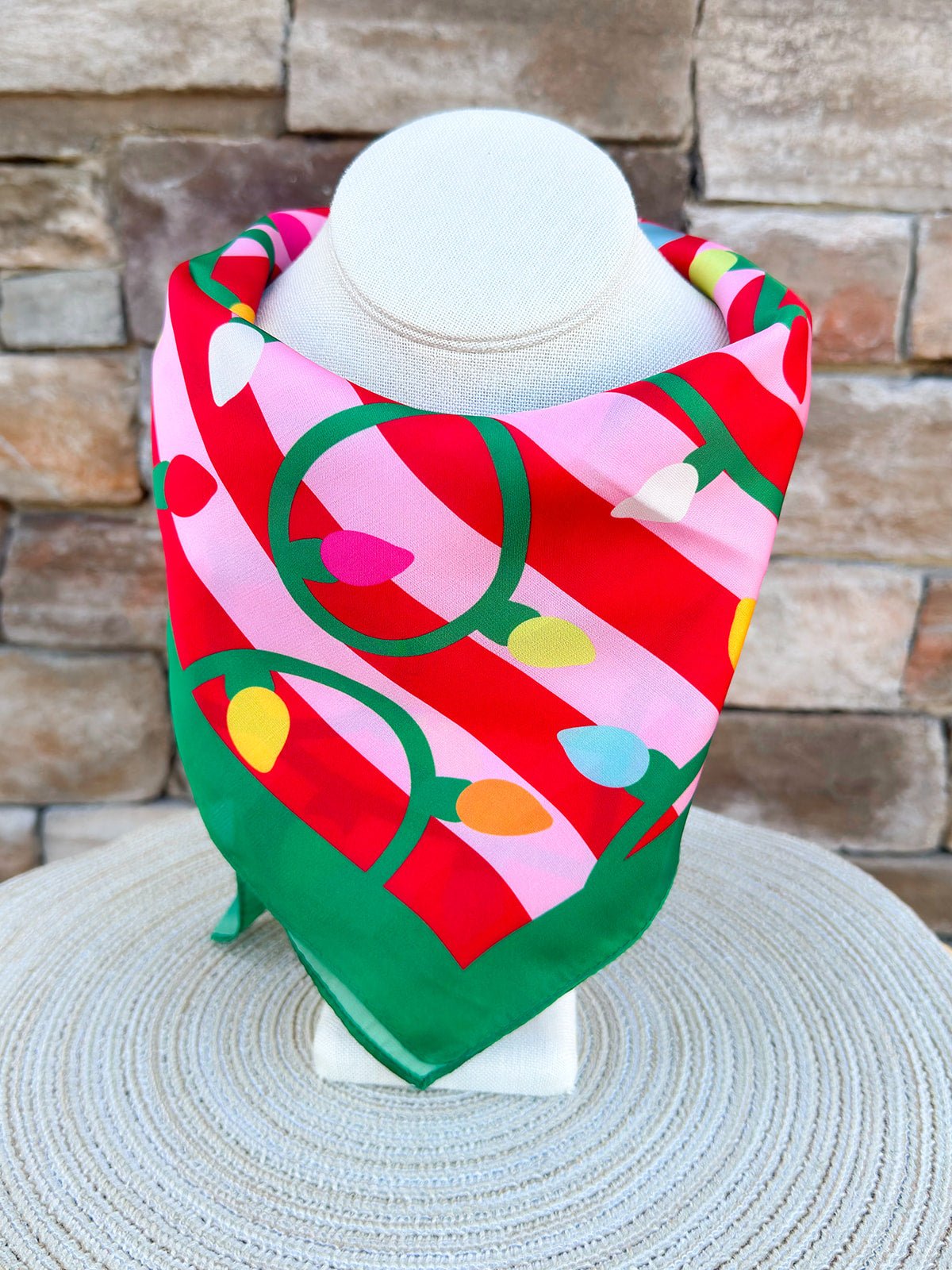 Festive Lights Square Scarf - The Pink Pineapple 850