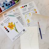 Daffodil Watercolor Kit | March Birth Month Flower