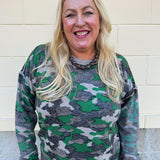 Field Day Camo Sweatshirt - The Pink Pineapple 850