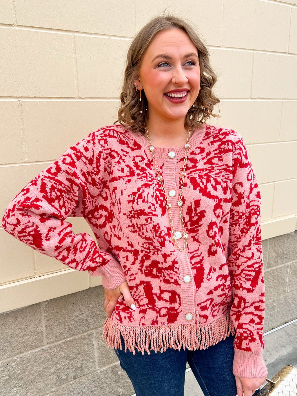 Fierce & Flirty Fringe Animal Print Cardigan - The Pink Pineapple 850