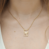 Filigree Sparrow One Bam Mahjong Necklace - The Pink Pineapple 850