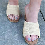 {FINAL SALE} Addie Raffia Slip On Sandals - The Pink Pineapple 850
