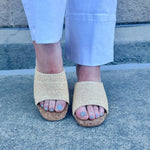 {FINAL SALE} Addie Raffia Slip On Sandals - The Pink Pineapple 850