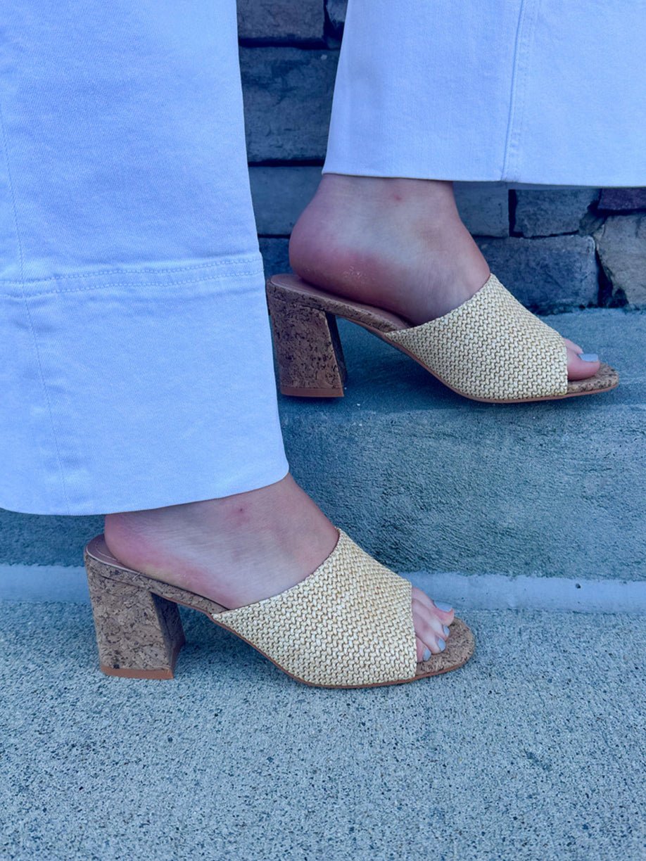{FINAL SALE} Addie Raffia Slip On Sandals - The Pink Pineapple 850