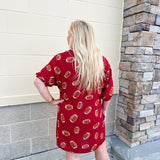 [FINAL SALE] Adrienne Charlotte Garnet Football Dress - The Pink Pineapple 850