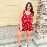 [FINAL SALE] Adrienne Lexi Garnet Football Romper - The Pink Pineapple 850
