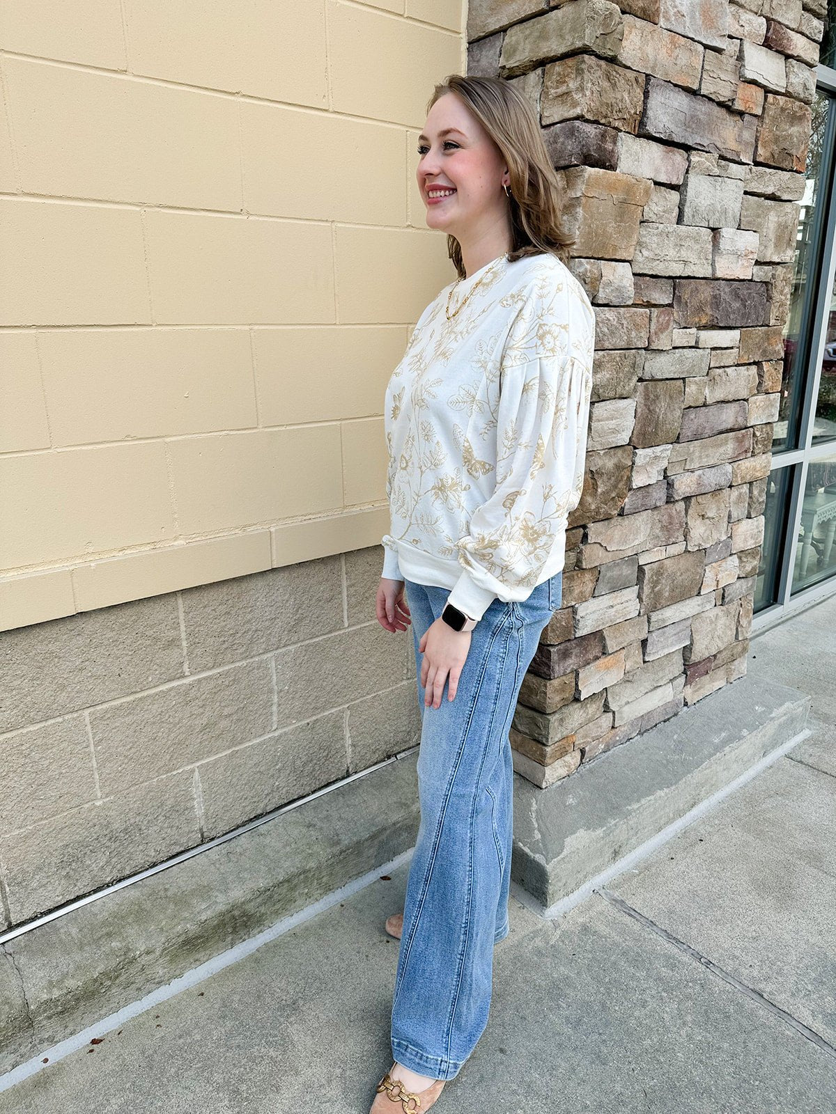 {FINAL SALE} Afternoon Escape French Terry Top in Curvy - The Pink Pineapple 850