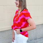{FINAL SALE} Amber Bloom Dolman Top - The Pink Pineapple 850