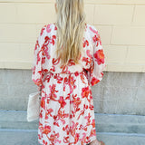 {FINAL SALE} Blossom Breeze Floral Midi Dress - The Pink Pineapple 850